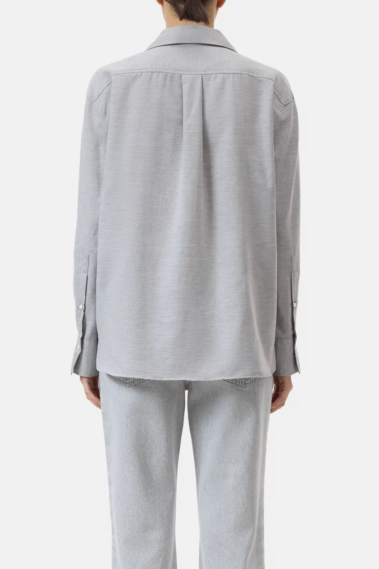 Closed Asymmetric shirt made of cotton mix