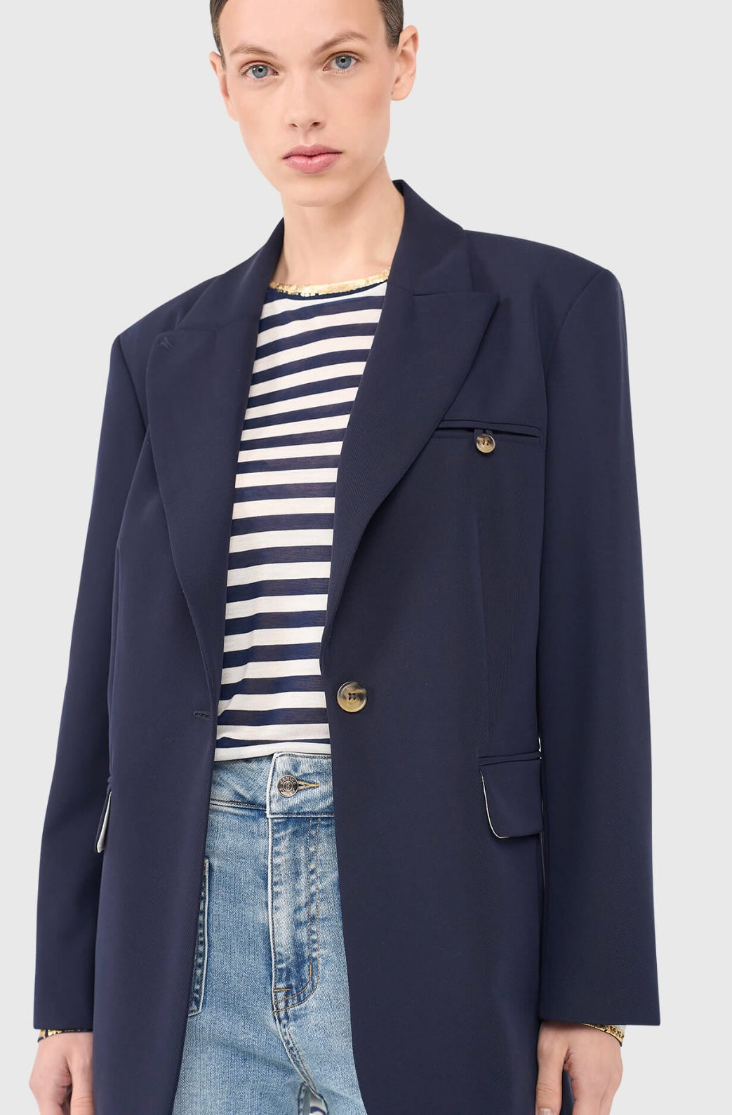 Janice hank blazer donkerblauw