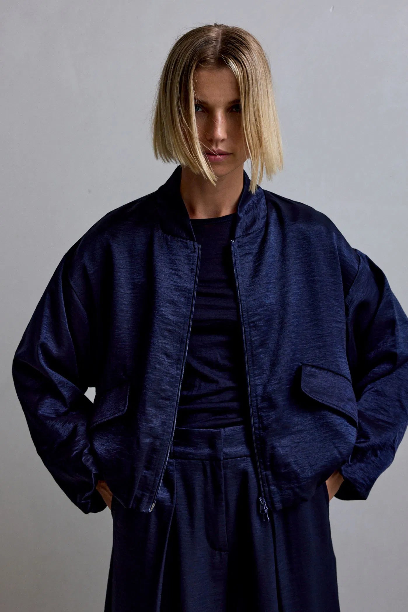 Femmes du sud jacket lacy navy