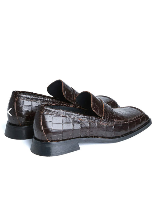 Femmes du sud loafer janique croco bruin