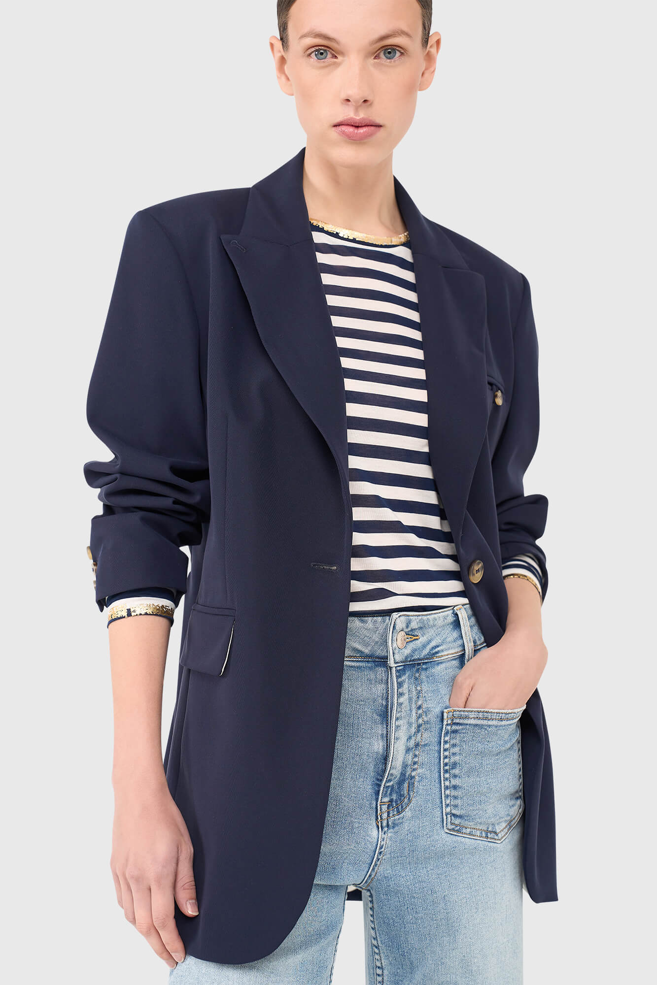 Janice hank blazer donkerblauw