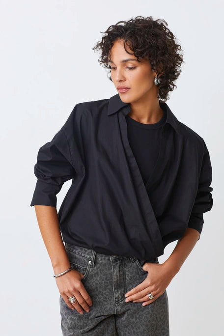 Suncoo lenzo organic cotton wrap blouse