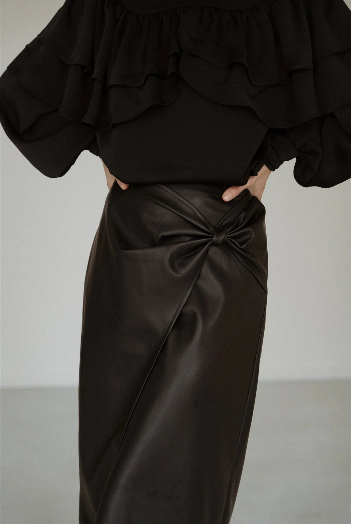 Aimee the label vegan leather rok
