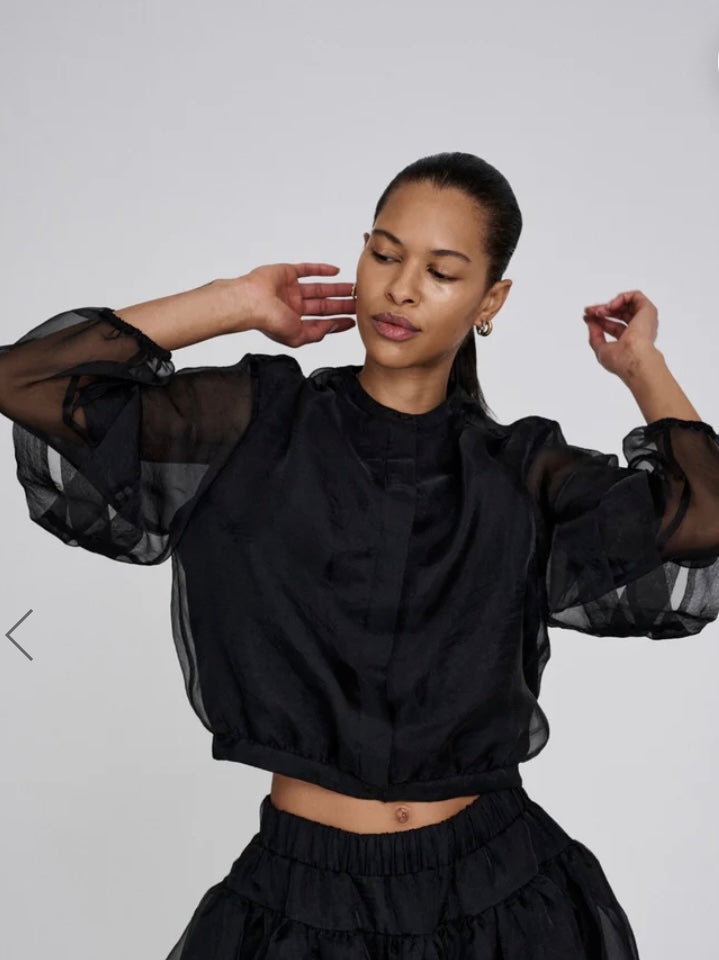 Rabens Saloner everlyn organza blouse