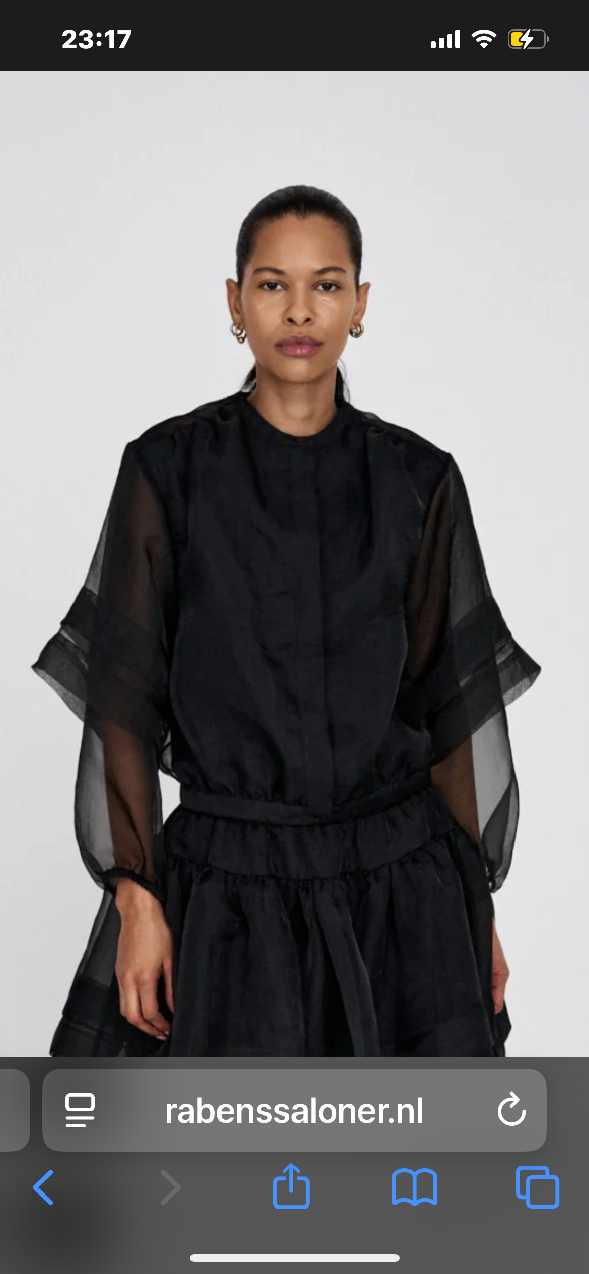 Rabens Saloner everlyn organza blouse