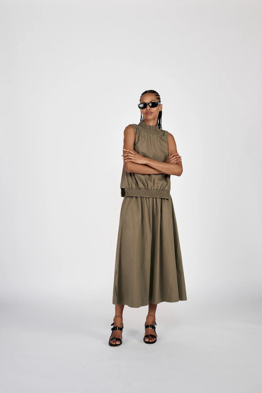 Rabens Saloner poplin top fiola