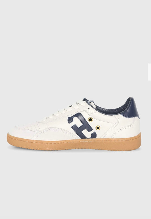 Janice stanley sneaker wit donkerblauw leer