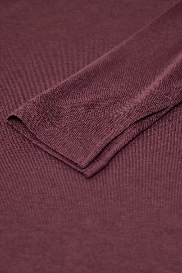 Closed long sleeve in een wolblend