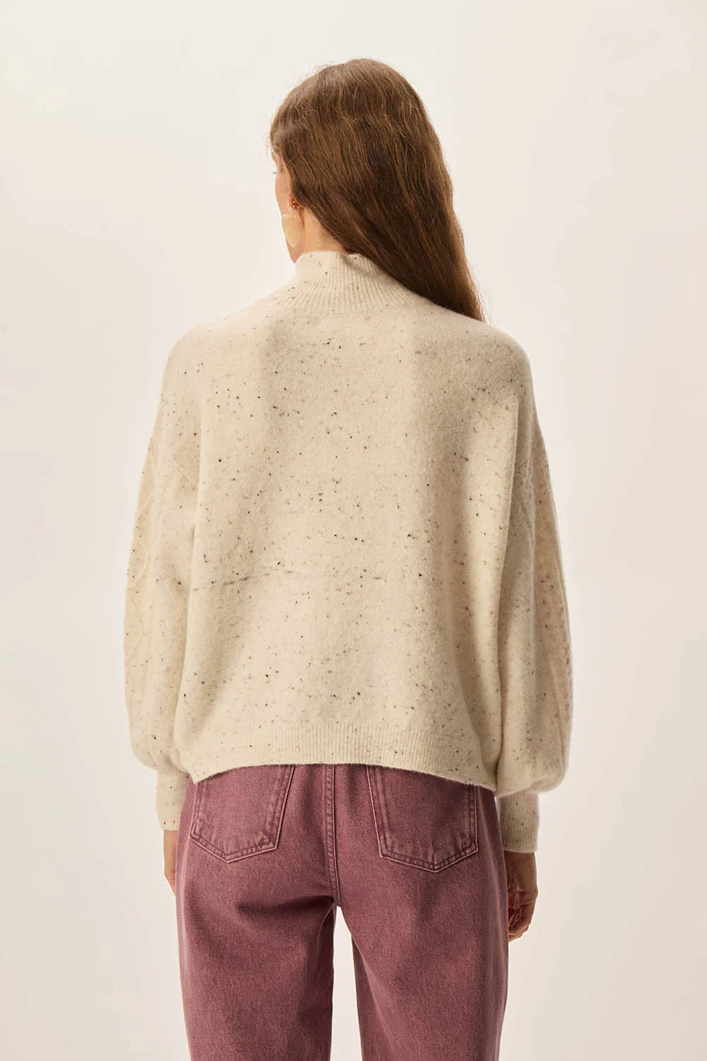 Des petits hauts trui dino creme tweed