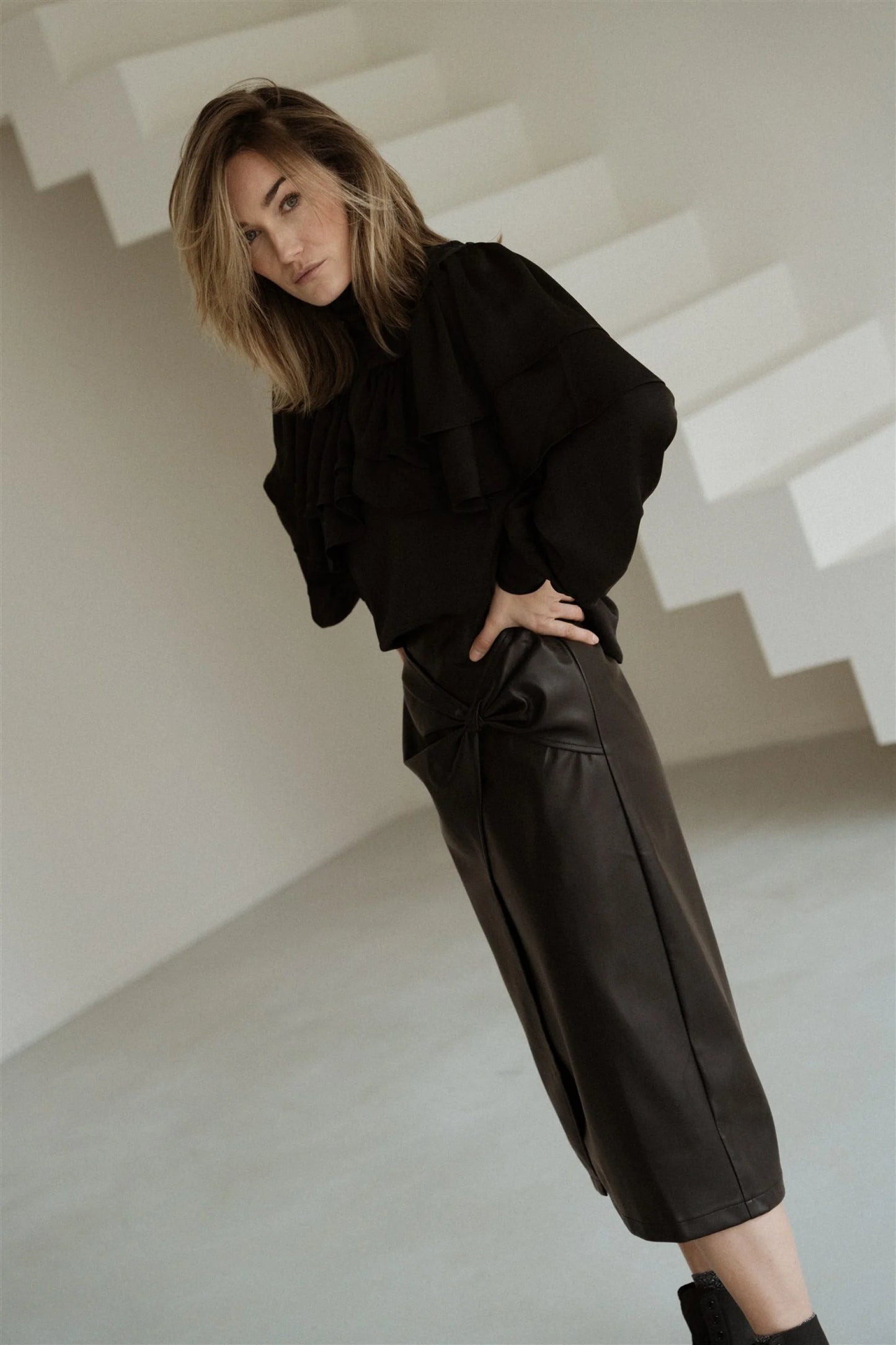 Aimee the label vegan leather rok