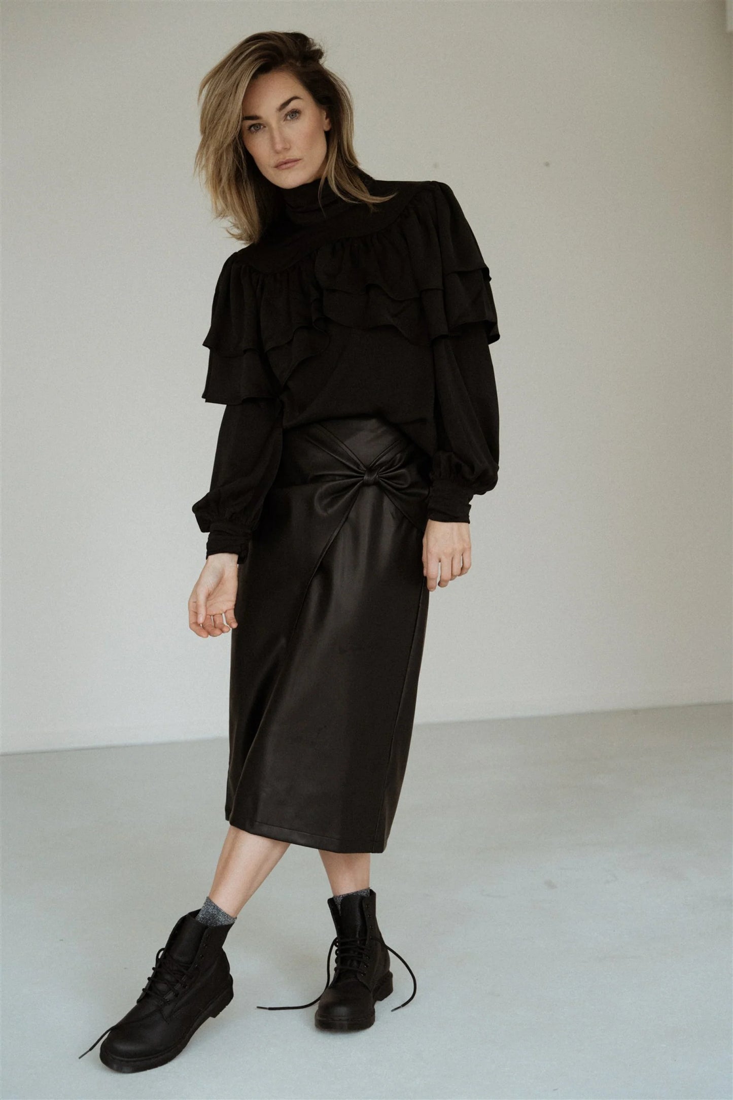 Aimee the label vegan leather rok