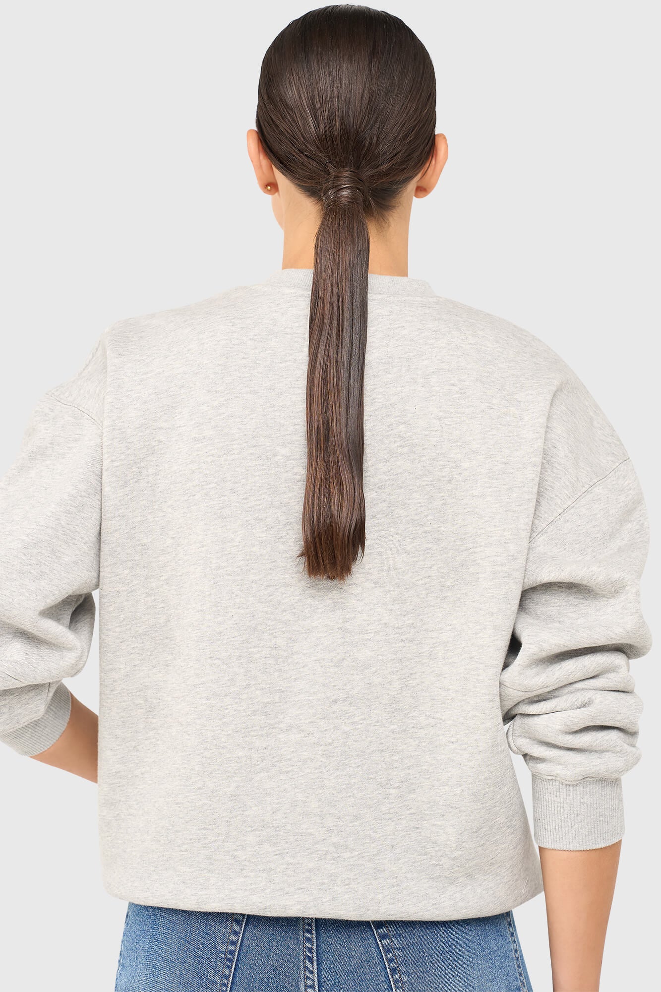Janice sweater andy grijs logo
