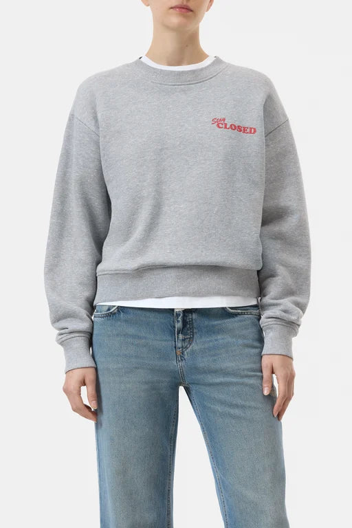 Closed sweatshirt in a cotton blend