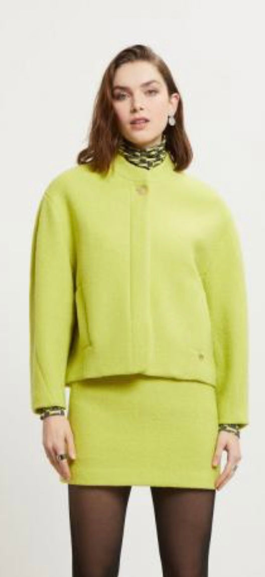 Ottodame cropped boiled wool jacket