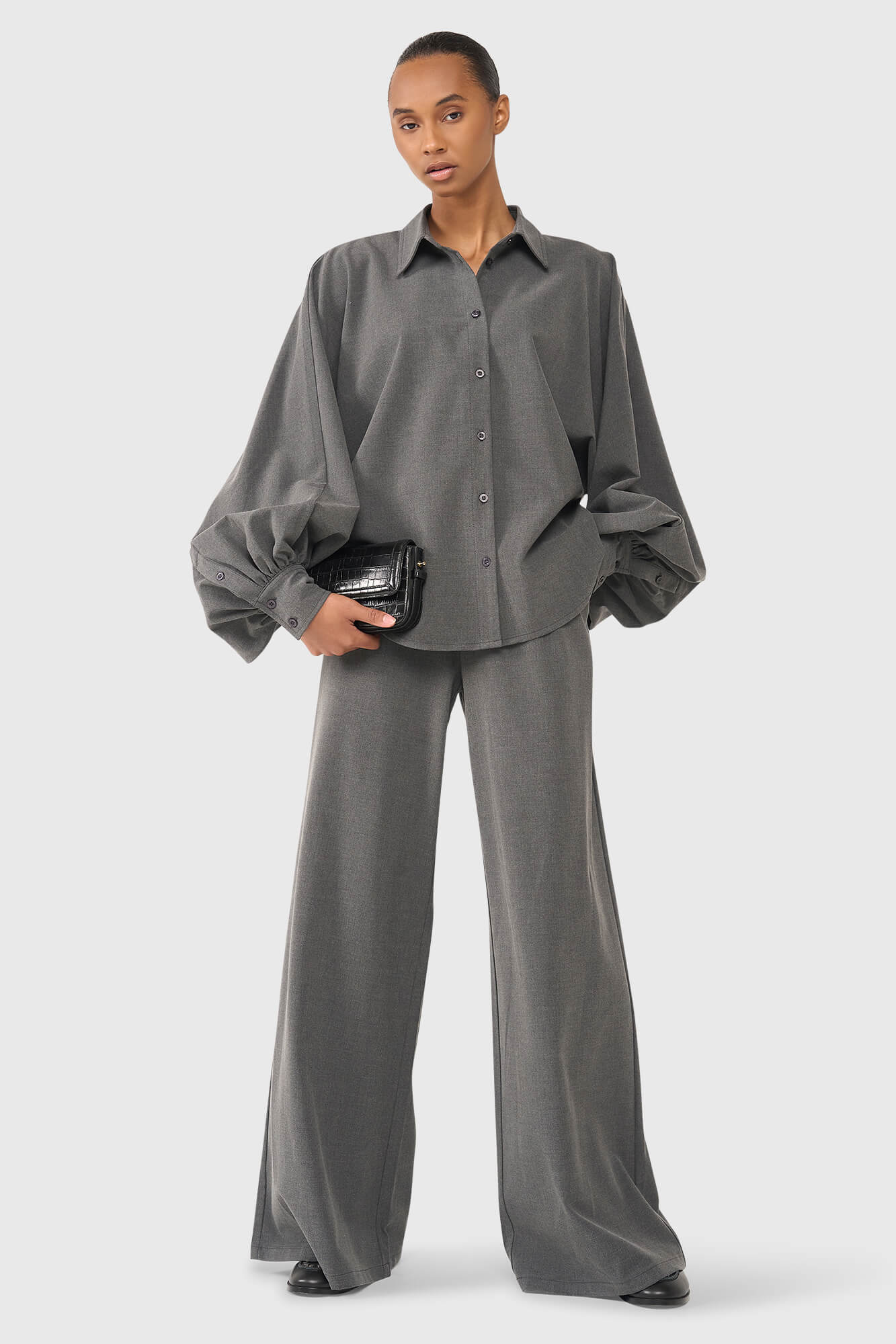 Janice trui stone grey