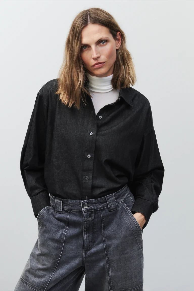 Closed denim cape blouse