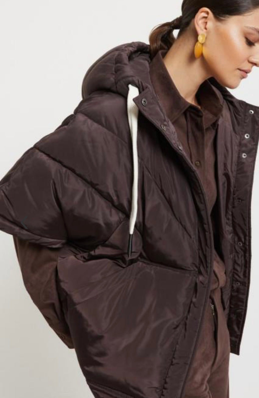 Ottodame puffer cape brown