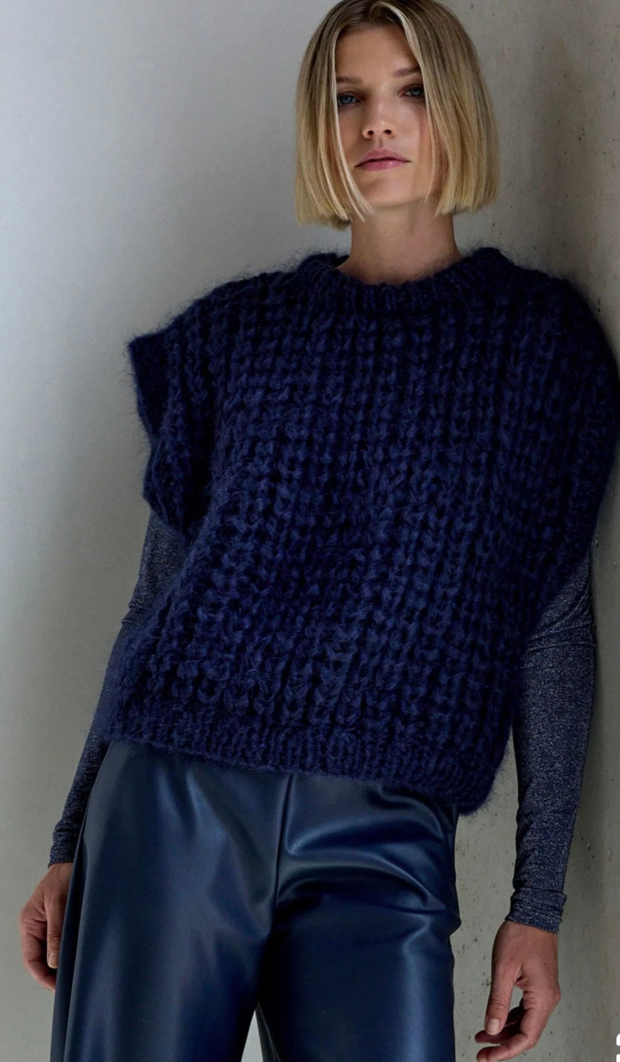 Femmes du sud pullover pascal blauw