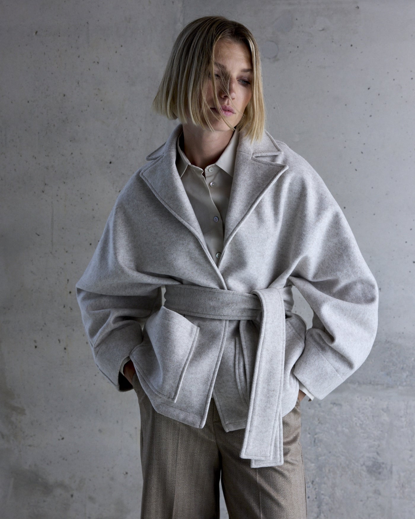 Femmes du sud kimono jas roch wool