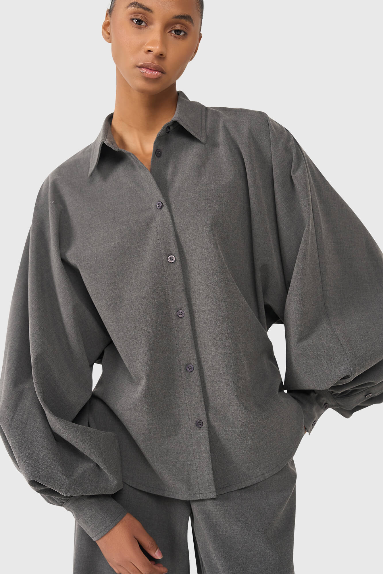 Janice trui stone grey