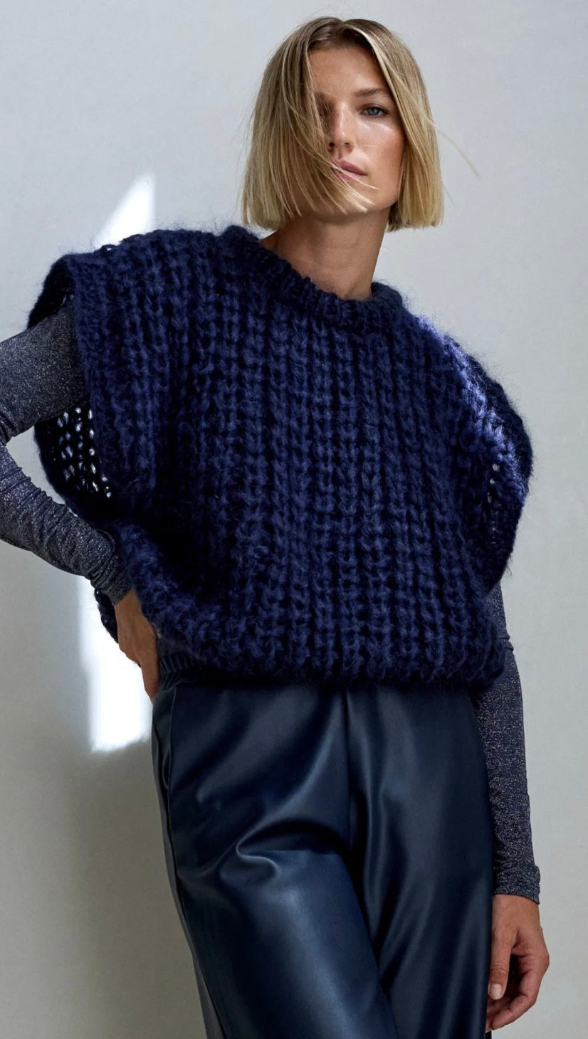 Femmes du sud pullover pascal blauw