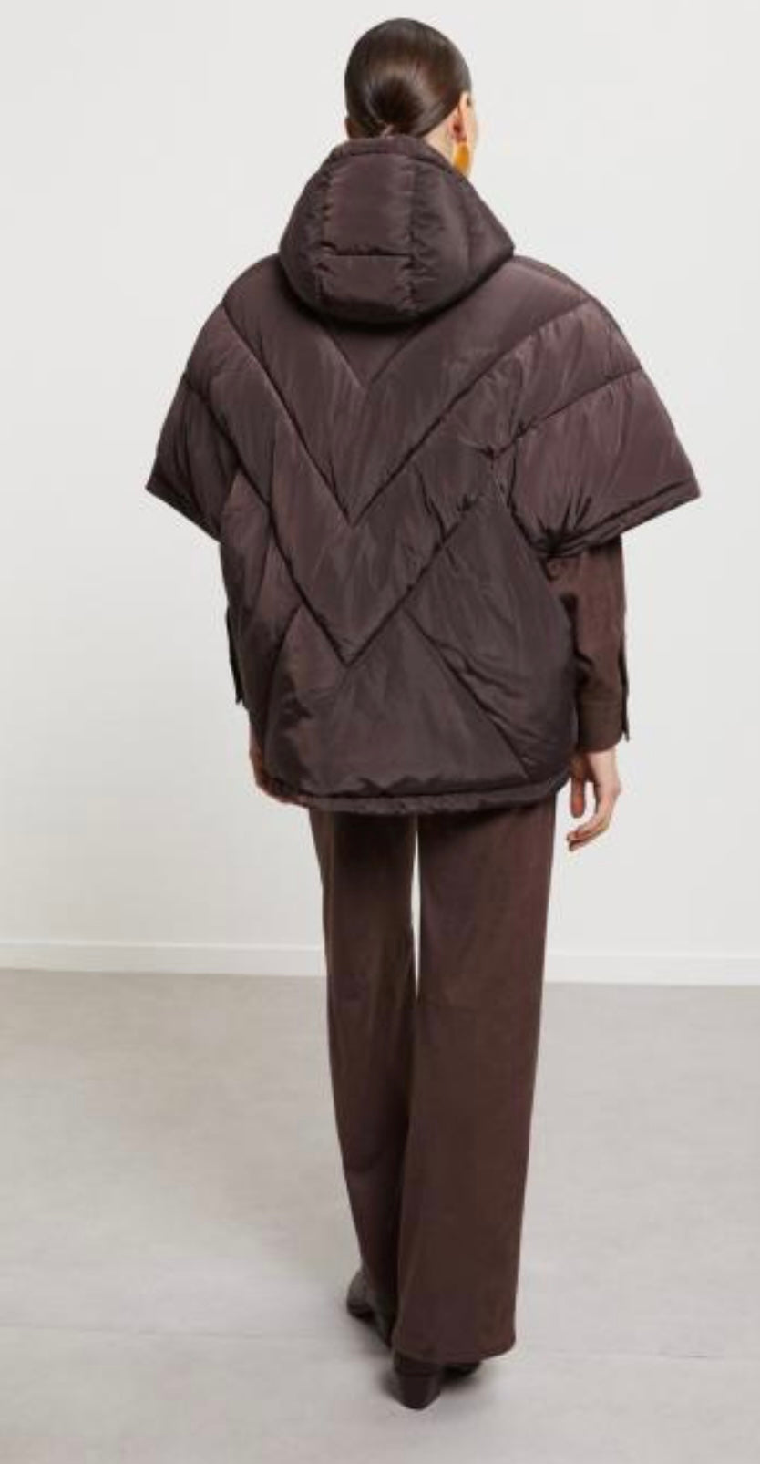 Ottodame puffer cape brown