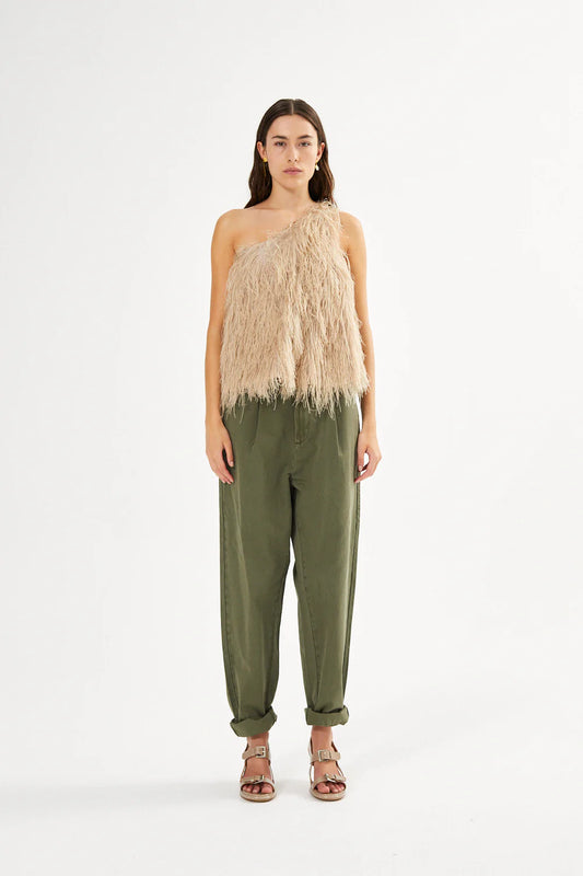 Rabens Saloner tayrin plume top