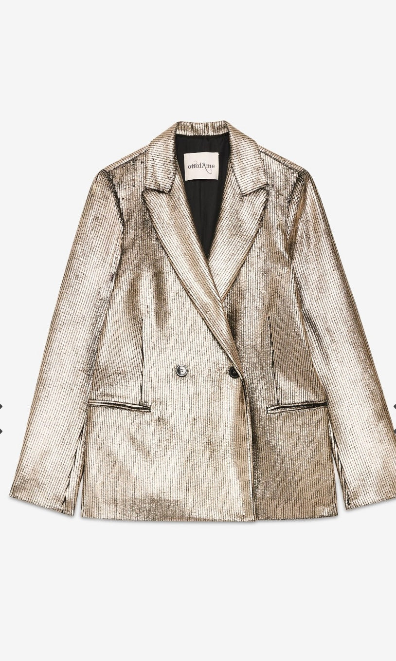 Ottodame double breasted ribcord blazer