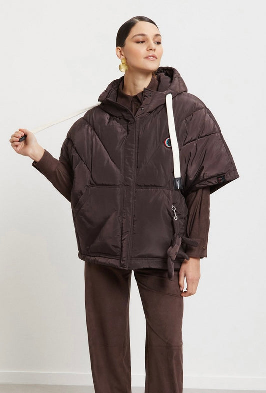 Ottodame puffer cape brown