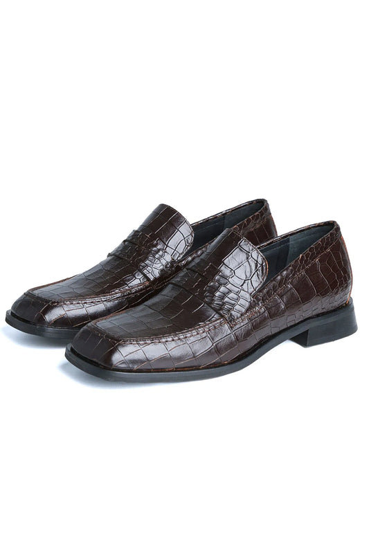 Femmes du sud loafer janique croco bruin