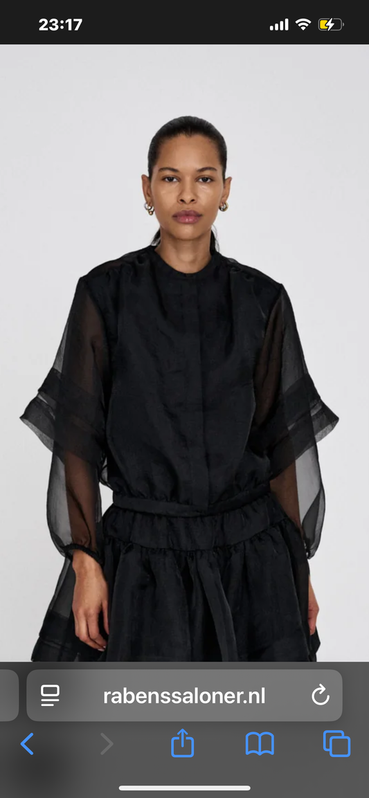 Rabens Saloner everlyn organza blouse