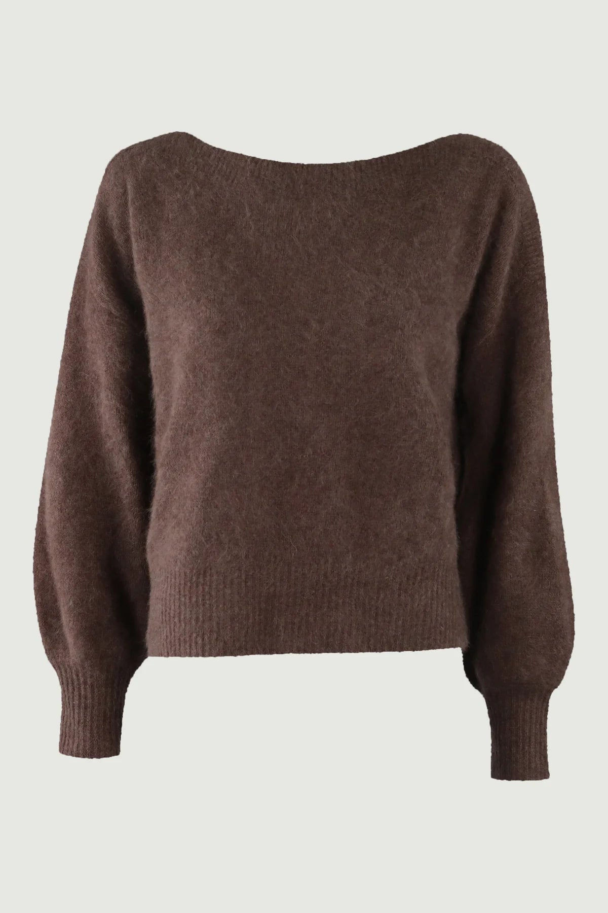 Six ames malou sweater chocolate melange