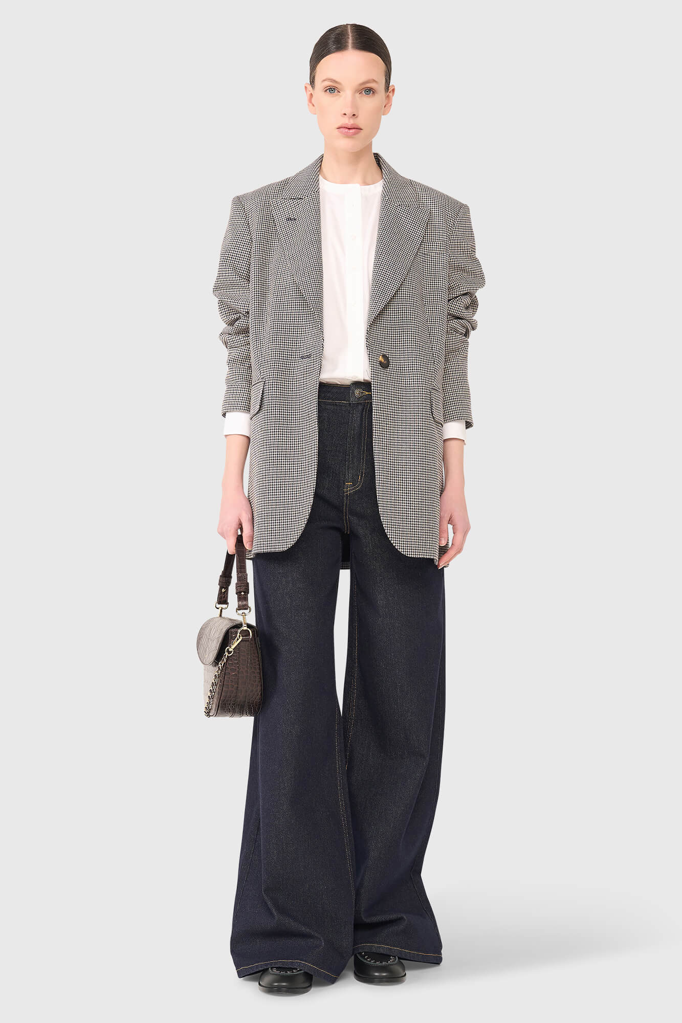Janice hank blazer beige ruit