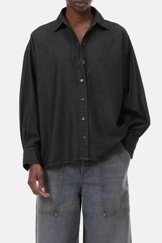Closed denim cape blouse