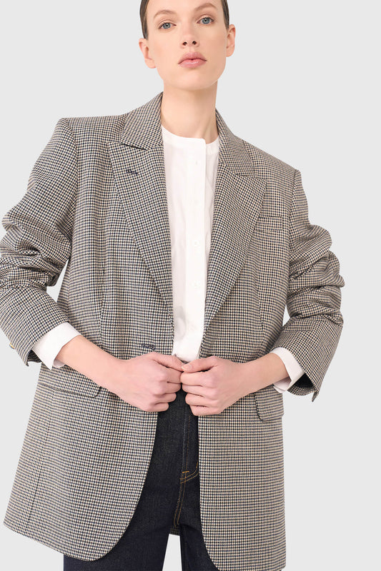 Janice hank blazer beige ruit