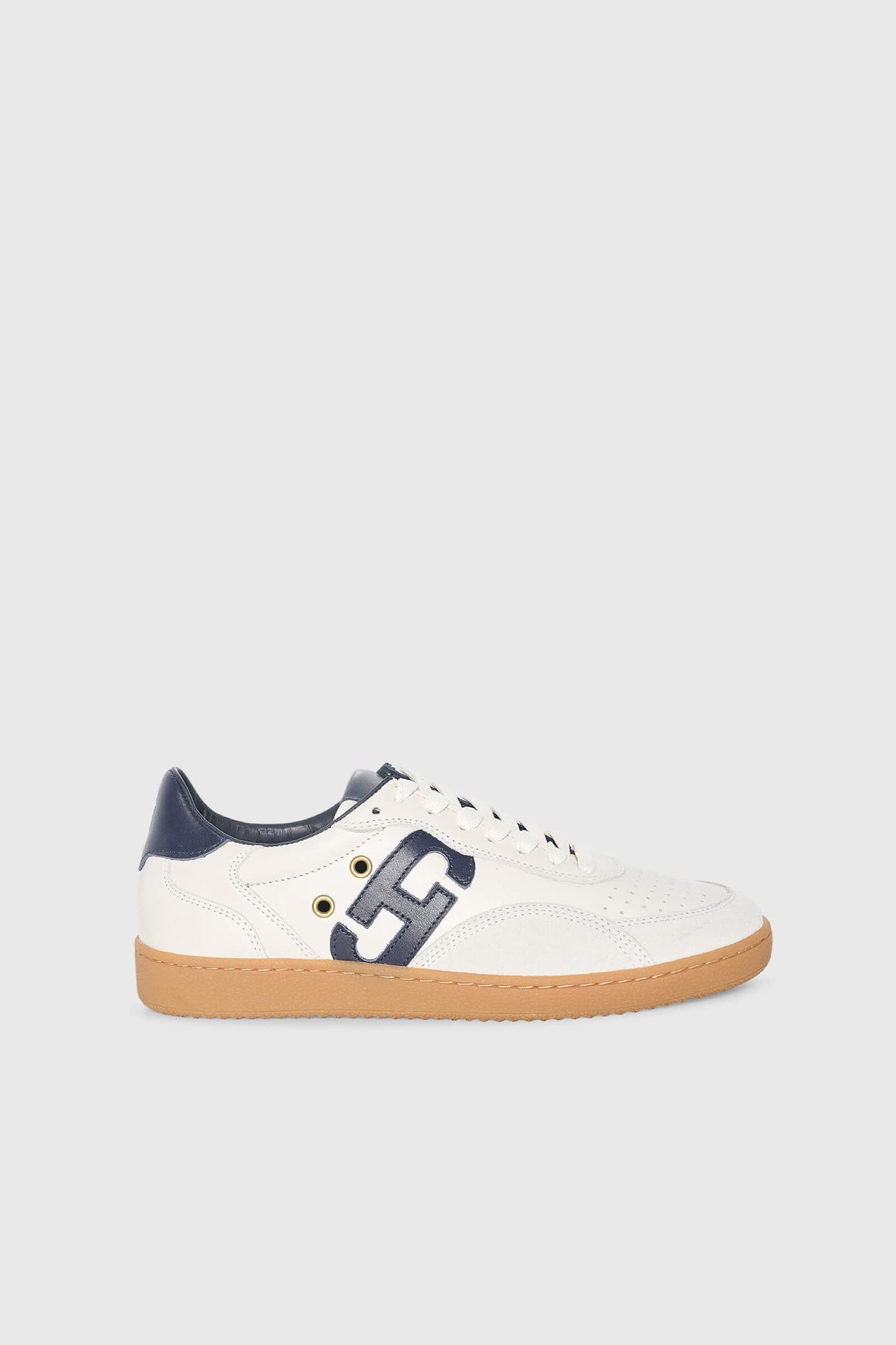 Janice stanley sneaker wit donkerblauw leer