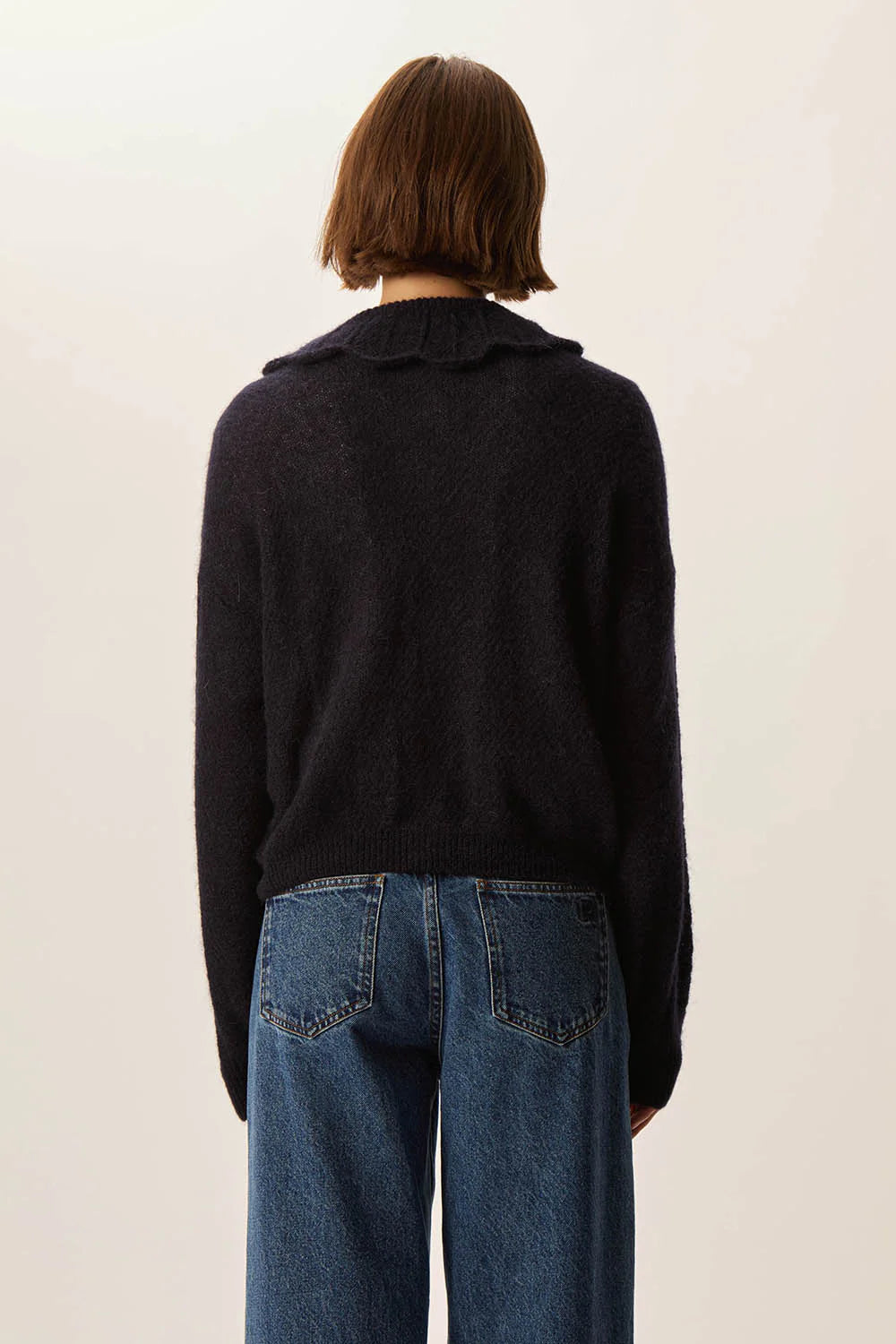 Des petits hauts vest capucine marine blauw