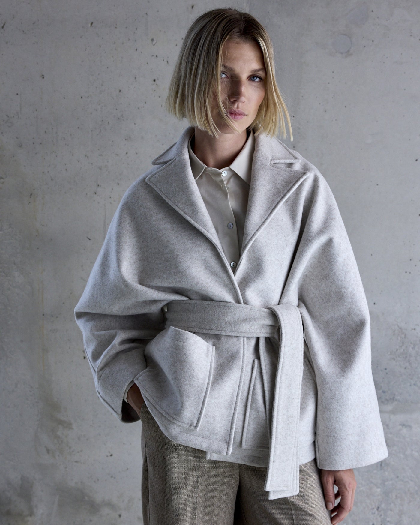 Femmes du sud kimono jas roch wool