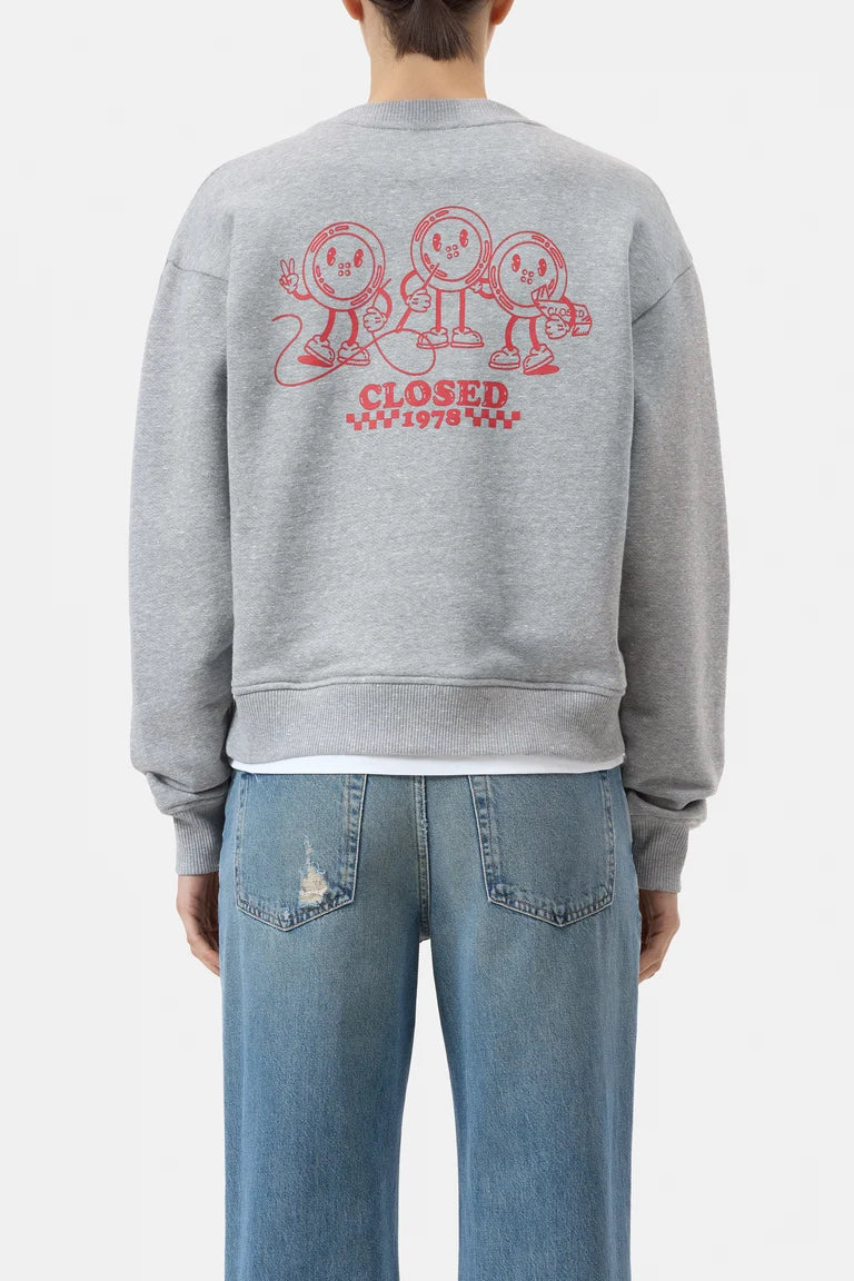 Closed sweatshirt in a cotton blend