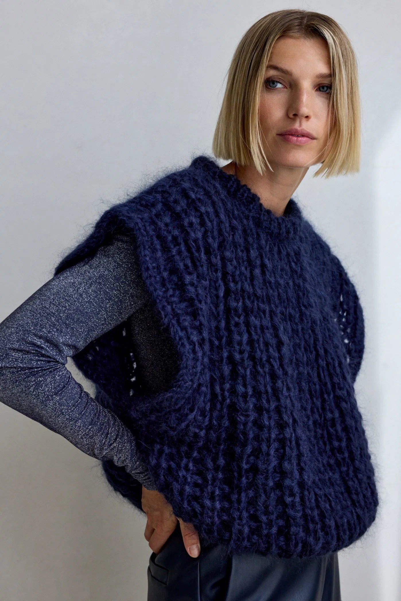 Femmes du sud pullover pascal blauw