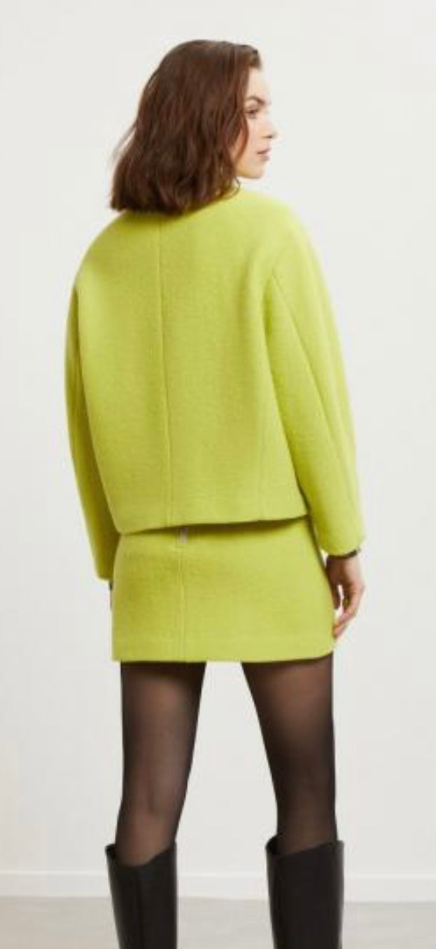 Ottodame cropped boiled wool jacket
