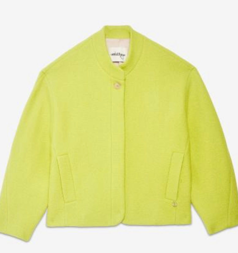Ottodame cropped boiled wool jacket